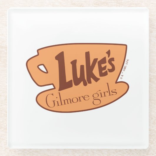 Gilmore Girls Luke's Diner Logo Glazen Onderzetter (Voorkant)