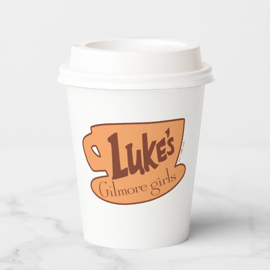 Gilmore Girls Luke's Diner Logo Papieren Bekers (Achterkant)