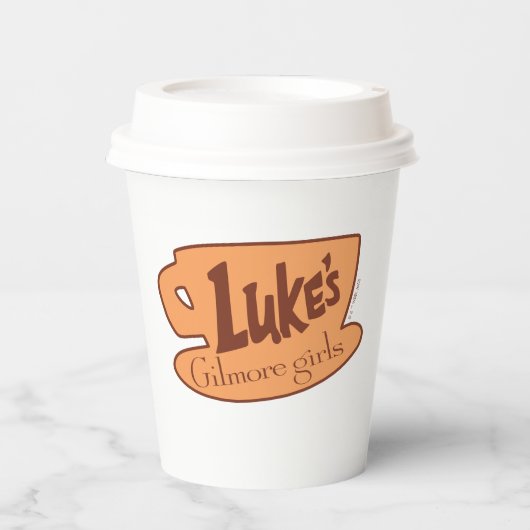 Gilmore Girls Luke's Diner Logo Papieren Bekers (Voorkant)