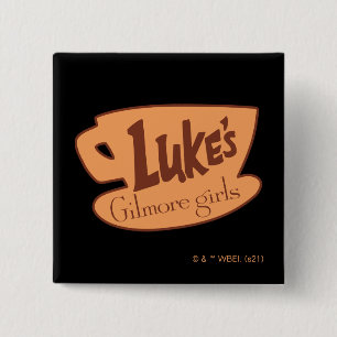 Gilmore Girls Luke's Diner Logo Vierkante Button 5,1 Cm