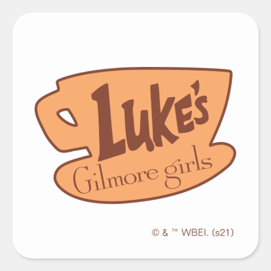 Gilmore Girls Luke's Diner Logo Vierkante Sticker (Voorkant)