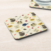 Gilmore Girls Lunch at Luke’s Pattern Bier Onderzetter (Linkerzijde)