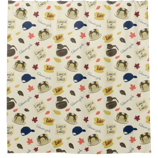 Gilmore Girls Lunch at Luke’s Pattern Douchegordijn (Voorkant)