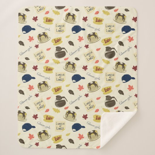Gilmore Girls Lunch at Luke’s Pattern Sherpa Deken (Voorkant)