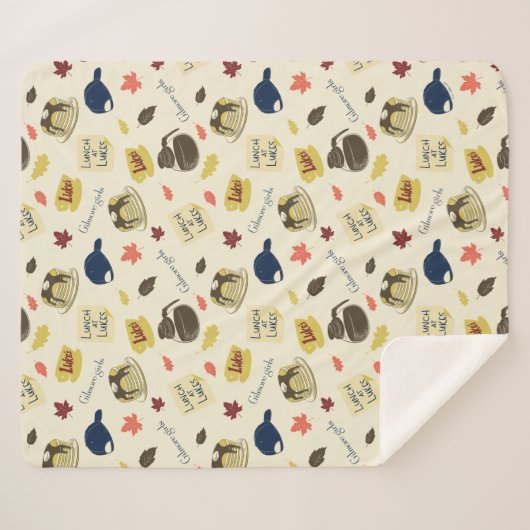Gilmore Girls Lunch at Luke’s Pattern Sherpa Deken (Voorkant (horizontaal))
