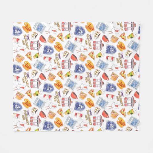 Gilmore Girls Pattern Fleece Deken (Voorkant (Horizontaal))