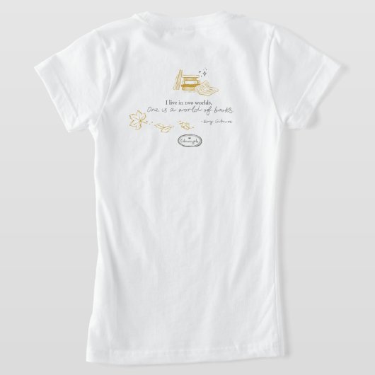 Gilmore Girls Rory Boek Quote Ontwerp T-shirt (Laag Achter)