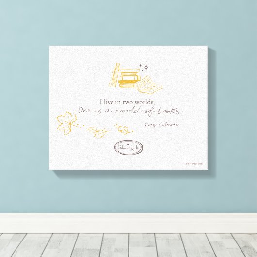 Gilmore Girls Rory Book Quote Design Canvas Afdruk (Insitu (Houten vloer))