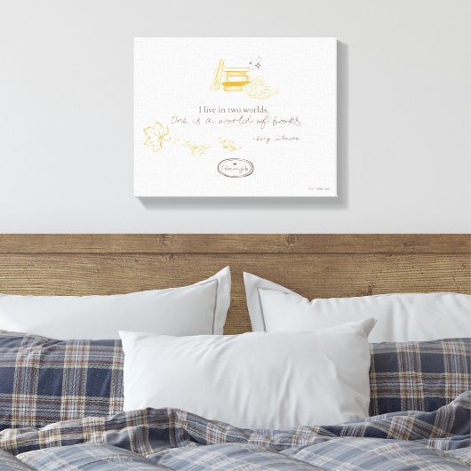 Gilmore Girls Rory Book Quote Design Canvas Afdruk (Insitu (Slaapkamer))