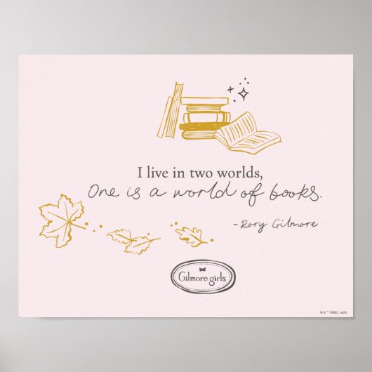Gilmore Girls Rory Book Quote Design Poster (Voorkant)