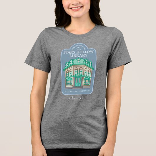 Gilmore Girls | Stars Hollow Library Tri-Blend Shirt (Voorkant)