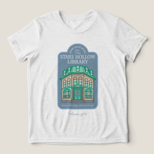 Gilmore Girls | Stars Hollow Library Tri-Blend Shirt (Design voorkant)