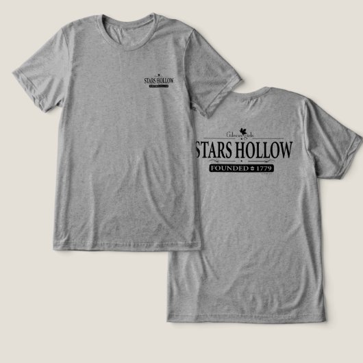 Gilmore Girls | Stars Hollow Logo Tri-Blend Shirt (Ontwerp Voorkant & Achterkant)