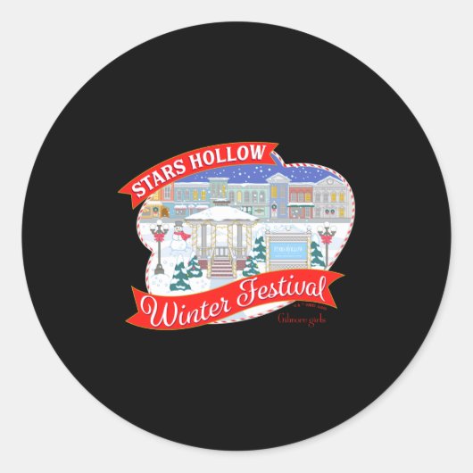 Gilmore Girls Stars Hollow Winter Festival  Ronde Sticker (Voorkant)