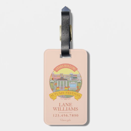 Gilmore Girls | Sterren Hollow Autumn Festival Bagagelabel (Achterkant verticaal)