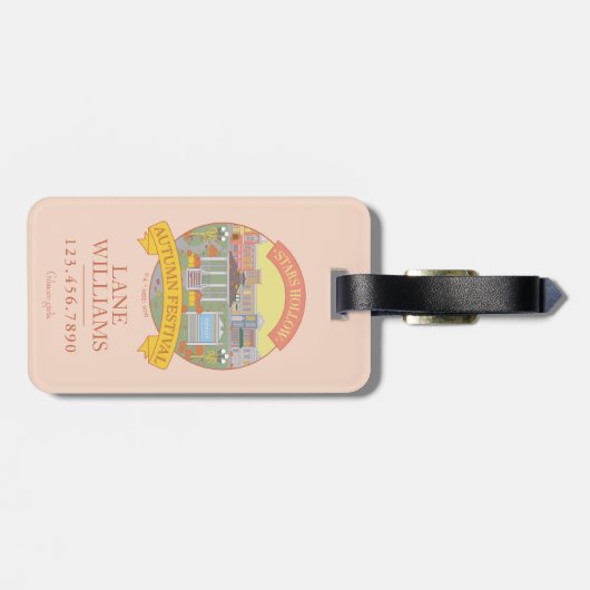 Gilmore Girls | Sterren Hollow Autumn Festival Bagagelabel (Achterkant horizontaal)