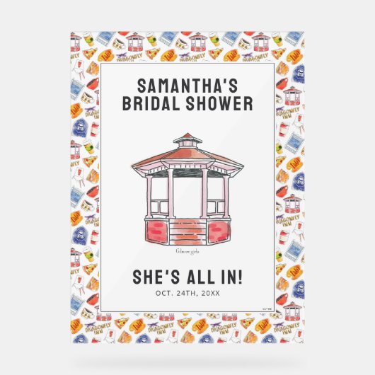 Gilmore Girls Vrijgezellenfeest Welkom Acryl Bord (Voorkant)