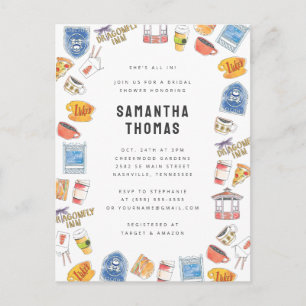 Gilmore Girls Watercolor Icons Bruiloftsfeest Briefkaart