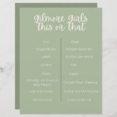 gilmore meiden die dit of dat spelletje spelen (Voorkant / Achterkant)