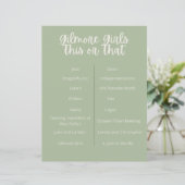 gilmore meiden die dit of dat spelletje spelen (Staand voorkant)