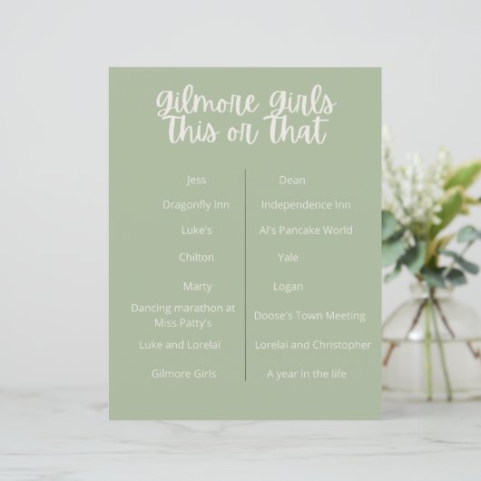 gilmore meiden die dit of dat spelletje spelen (Staand voorkant)