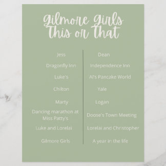 gilmore meiden die dit of dat spelletje spelen