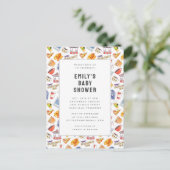 Gilmore Meisjes Waterverf Iconen Baby shower Briefkaart (Staand voorkant)
