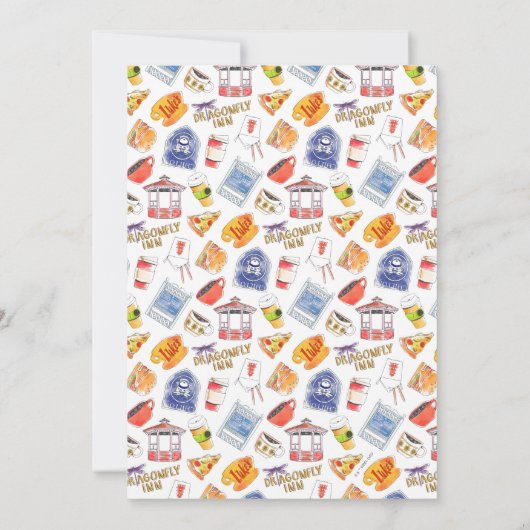 Gilmore Meisjes Waterverf Iconen Baby shower Kaart (Achterkant)