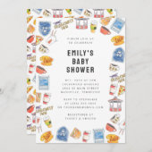 Gilmore Meisjes Waterverf Iconen Baby shower Kaart (Voorkant / Achterkant)