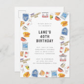 Gilmore Meisjes Waterverf Iconen Verjaardag Briefkaart (Voorkant / Achterkant)