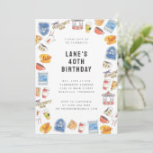 Gilmore Meisjes Waterverf Iconen Verjaardag Kaart (Staand voorkant)