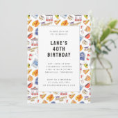 Gilmore Meisjes Waterverf Iconen Verjaardag Kaart (Staand voorkant)