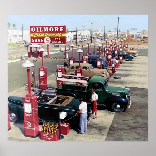 Gilmore's Gas A Teria Los Angeles 1948 Poster (Voorkant)