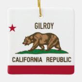 Gilroy CA Keramisch Ornament (Voorkant)