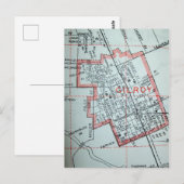 Gilroy, CA  Map Briefkaart (Voorkant / Achterkant)