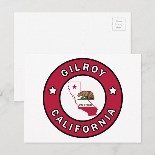 Gilroy California Briefkaart (Voorkant / Achterkant)