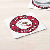 Gilroy California Kartonnen Onderzetters (Schuin)