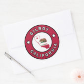 Gilroy California Ronde Sticker (Envelop)