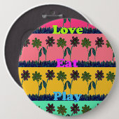 Gilry Evely Eat Play-kleuren Ronde Button 6,0 Cm (Voorkant /achterkant)