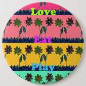Gilry Evely Eat Play-kleuren Ronde Button 6,0 Cm (Voorkant)