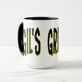 Gil's Grimoire Two-Tone Mok met Wrap Tekst (Voorkant links)