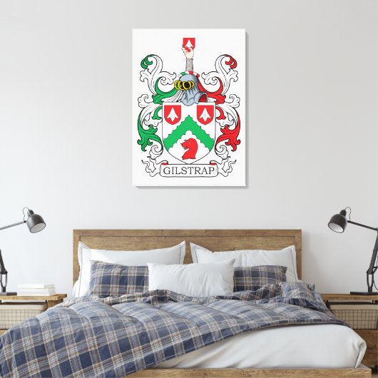 Gilstrap Family Crest Canvas Afdruk (Insitu (Slaapkamer))