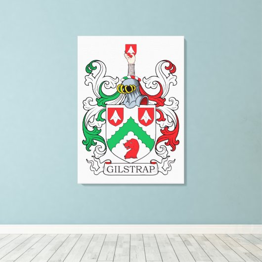 Gilstrap Family Crest Canvas Afdruk (Insitu (Houten vloer))