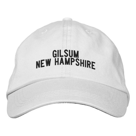 Gilsum New Hampshire Hoed Geborduurde Pet (Voorkant)