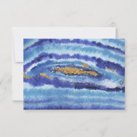 Gilt Agaat bruiloft uitnodigingen RSVP (Achterkant)