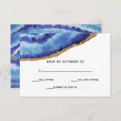 Gilt Agaat bruiloft uitnodigingen RSVP (Voorkant / Achterkant)