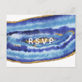 Gilt Agaat bruiloft uitnodigingen RSVP Briefkaart