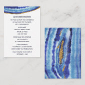 Gilt Agate Trouwverblijfskaart Informatiekaartje (Voorkant / Achterkant)