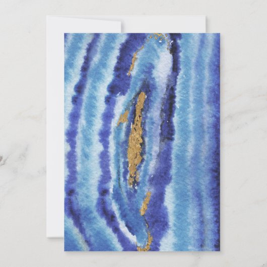 Gilt Agate Wedding Invitations Kaart (Achterkant)