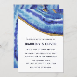 Gilt Agate Wedding Invitations Kaart
